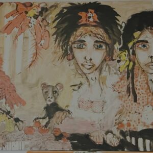 Zwei Freunde mit Hund