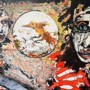 Zwei Typen und ein Vogel